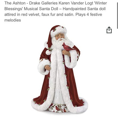 HTF Ashton-Drake 24â Santa Claus Winter Blessing Musical Doll Holiday Christmas
