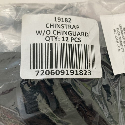 QTY: 12 Chinstrap without Chinguard 19182 New In plastic 0054CHN Black Safety