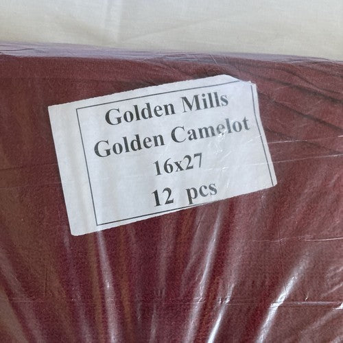 QTY: 12 Dish/Hand Towels Maroon Burgundy Golden Mills Jewel 27â x 16â Kitch/bath