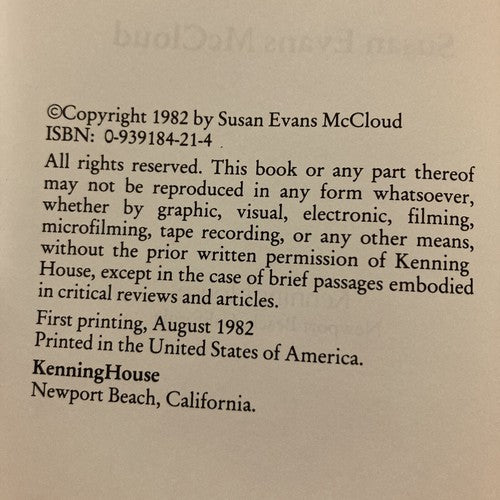 BOOK: Amelia's Daughter Susan Evans McCloud Hardcover Inscribed Vintage 1982