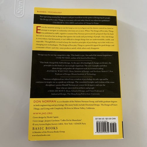 BOOK: The Design Of Everyday Things Revised & Expanded Edition Don Norman