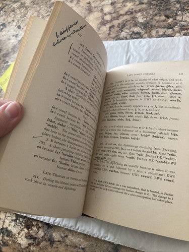 BOOK: The Elements Of Old English 1921 Moore & Knott Vintage Rare Moore & Knotts