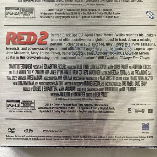BRAND NEW RED & RED 2 DVD 2016 Double Feature Willis Hopkins Freeman Malkovich