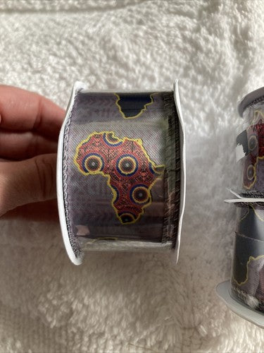 3 Wired Ribbon 1 1/2â 1.5 Inch Africa Black History Month One Together Lavender