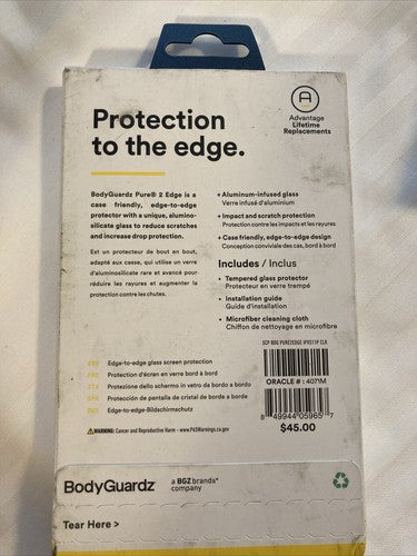 Body Guardz Edge To Edge Tempered Glass Protector for iPhone 11 Pro/XS/X