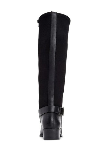 ALFANI Womens Black Arch Support Kallumm Block Heel Zip-Up Riding Boot 7 M