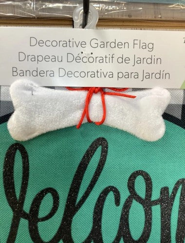 Welcome We Hope You Like Dogs Decorative garden burlap flag New In plastic Cute