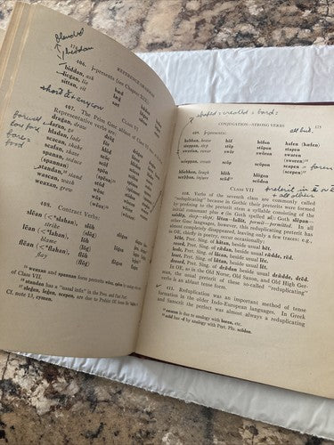 BOOK: The Elements Of Old English 1921 Moore & Knott Vintage Rare Moore & Knotts