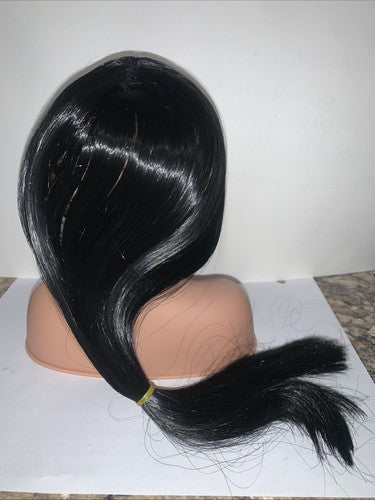 New Doll Wig Tallinaâs Black Long Size 12 Style 10 Straight Top Piece Making
