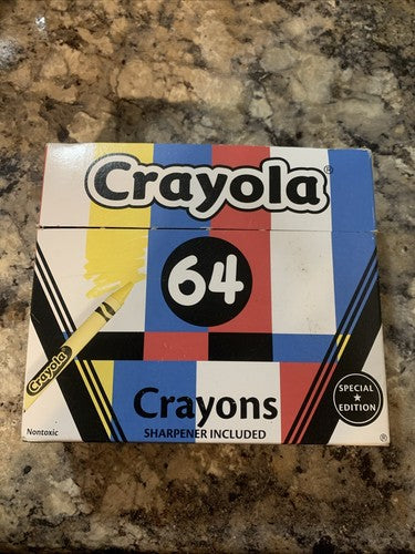 RARE Crayola Crayons Poptism Special Edition 2017 64 Colors Built In Sharpener