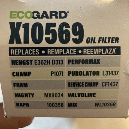 ECOGARD X10569 Premium Cartridge Engine Oil Filter for Conventional Oil Fits BMW