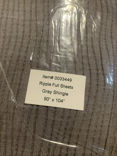 Top Sheet Ripple Pattern/Texture FULL Size Grey Shingle 90â x 104â Item 0033449