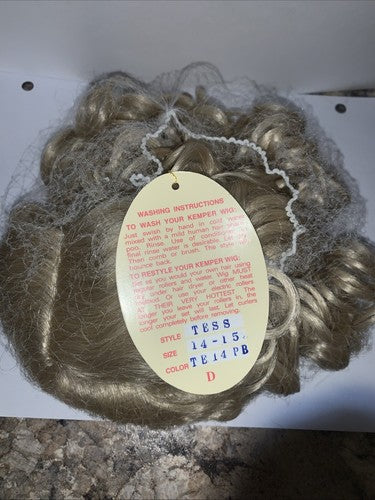 New Vintage Kemper Doll Wig Tess 14-15 Blonde Curly Long TE14PB Reborn Dolls
