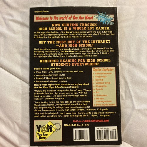 BOOK: You Are Here High School Internet Guide by Eric Leebow 2002 Student Advice