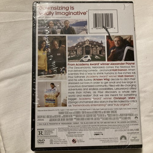 Like New Movie- Downsizing (DVD, 2018, Spindle) Matt Damon Get Small Live Large