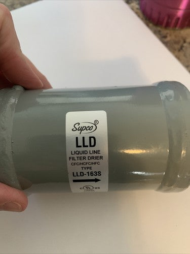 Supco LLD-163S Liquid Line Filter Drier 3/8" inlet/outlet CFC/HCFC/HFC Fridge