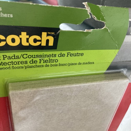 NEW 2 Scotch Felt Pads Felt Furniture Pads for Protecting Hardwood Floors Beige