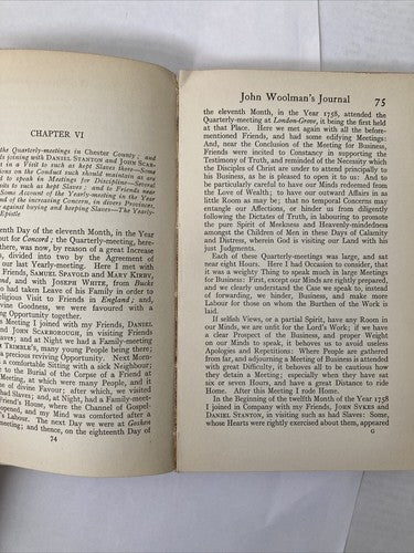 Vintage BOOK The Journal with other Writings of John Woolman Everyman Undated