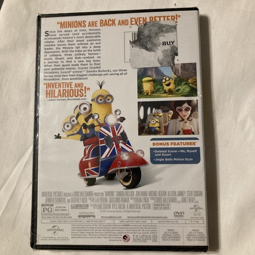 BRAND NEW Minions (DVD, 2015) Movie Kids Kevin Bob Stuart Illumination Entertain