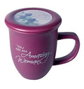 NEW Amazing Woman 14Oz Mug And Coaster/lid Ceramic Large Coffee Or Tea Cup Dusky