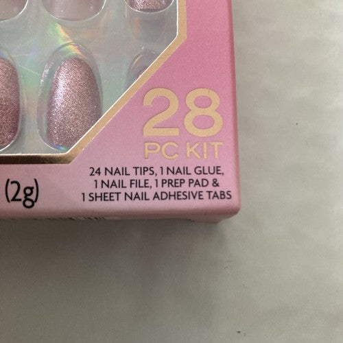 L.A. Girl Luxe Shine Nail Fave Artificial Nail Tips Excite Me GNT143 Press/glue