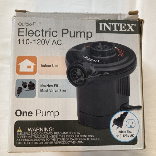 Intex 66619WL Quick-Fill AC Electric Air Pump for Inflatable Mattress - Black