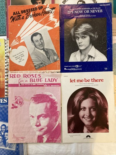 Lot Of 23 Vintage Sheet Music & Books Organ Piano Keyboard Guitar Collectible