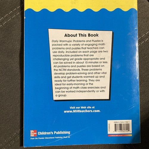 Daily Warm Ups Math Problems & Puzzles Grade 2 Paperback Work Book Paperback