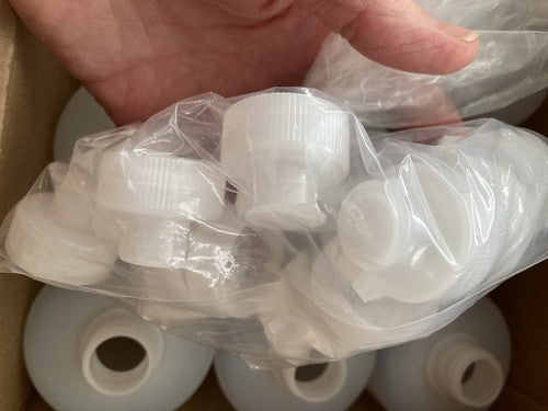 2-pack Squeeze 32 oz Sauce HDPE Plastic Cylinder Bottles White Flip Top Cap