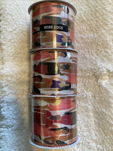 3 Wired Ribbon 2 1/2â 2.5 In People Women Men Black History Month One Together