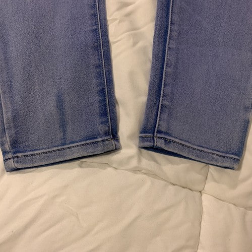 Womens Size 13/14 Light Blue acid LOVE YOU Jeans 3 button high waist CUTE pocket