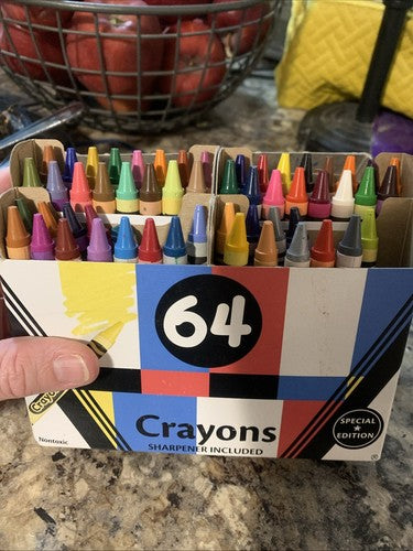 RARE Crayola Crayons Poptism Special Edition 2017 64 Colors Built In Sharpener