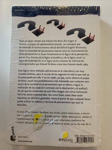BOOK : Ideas Para Profesionales Que Piensan Edward De Bono Spanish Hard To Find
