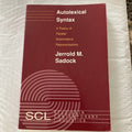 AUTOGRAPHED BOOK: Autolexical Syntax Theory Parallel Grammatical Representations