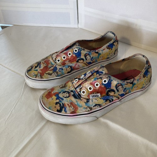 Vans X Disney -Disney  Princess Print Shoes -  Women Sz 7.5 Mens 6 low top Rare