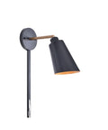 Kenroy 93630BL Alvar Collection Two-Tone One Light Wall Sconce Black Gold