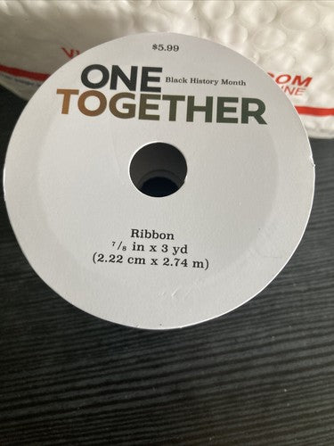 3 Ribbon 7/8â 3 Yard Africa Black History Month One Together Craft Bow Making