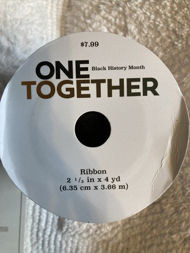 3 Wired Ribbon 2 1/2â 2.5 In Silver Gold Circle Black History Month One Together