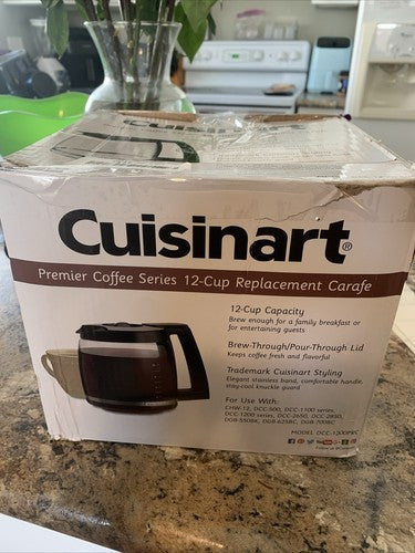 NEW Cuisinart DCC-1200PRC 12-Cup Replacement Glass Carafe Black Coffee