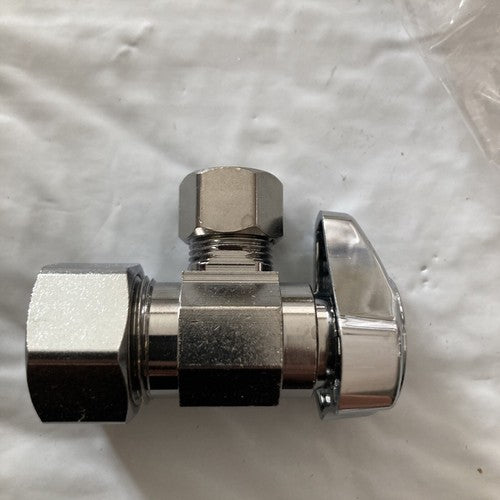 BrassCraft G2CR19XC  1/2â Nom Comp Inlet 3/8â OD Comp Outlet 1/4 Turn Stop
