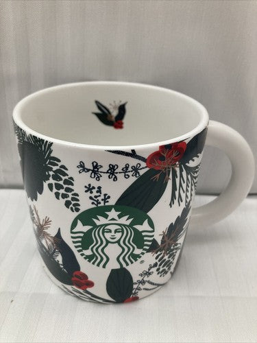 Set Of 2 2021 Starbucks PINECONES Holly Berry Holiday Christmas Mug Cup 12oz