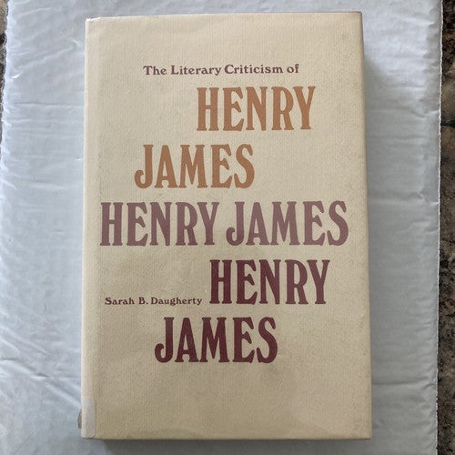 BOOK: THE LITERARY CRITICISM OF HENRY JAMES Vintage 1981 Sarah B.Daugherty HC