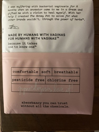 2-Packs Of The Honeypot Company Herbal Infused Pads w/ Wings Postpartum 12 Count