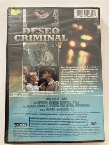 BRAND NEW DVD ð Deseco Criminal (1995) Rare Movie Unicine Univision Spanish