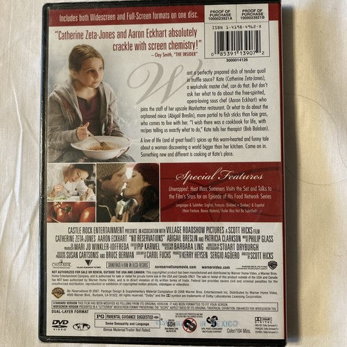 BRAND NEW- No Reservations (DVD, 2007) Catherine Zeta-Jones Aaron Eckhart Movie