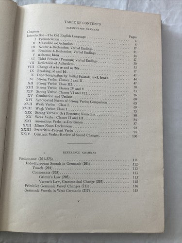 BOOK: The Elements Of Old English 1921 Moore & Knott Vintage Rare Moore & Knotts