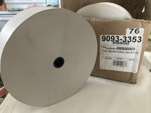2 Rolls HNB Thermal ATM Paper Rolls 3 1/4â x 1960 Heavy Weight Thermal Receipt