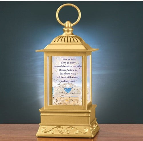 NEW Danbery Mint Forever With Me Remembrance Lighted Water Lantern Hanging Gold