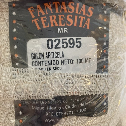 Fantasias Teresita Galon Articela Fabric Ribbon Sewing 1/2 Scroll Braid Gimp 109