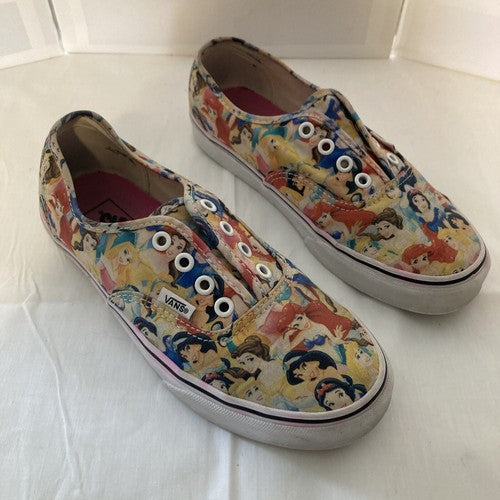Vans X Disney -Disney  Princess Print Shoes -  Women Sz 7.5 Mens 6 low top Rare